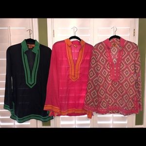 Tory Burch, size 8, LOT of 3 tunics